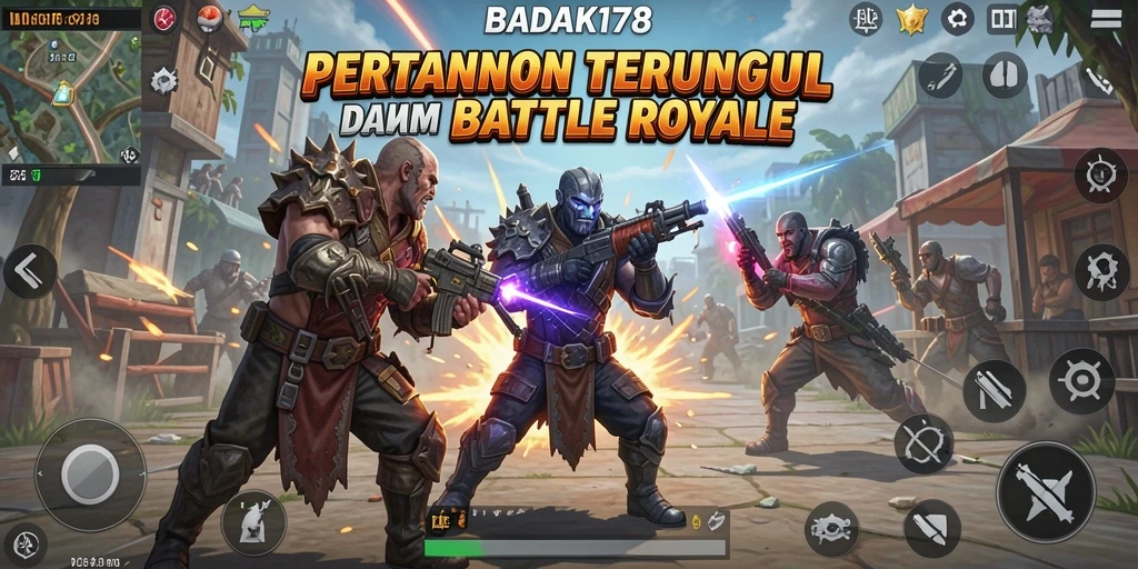 Gameplay menarik dan mendebarkan dalam BADAK178 Battle Royale.