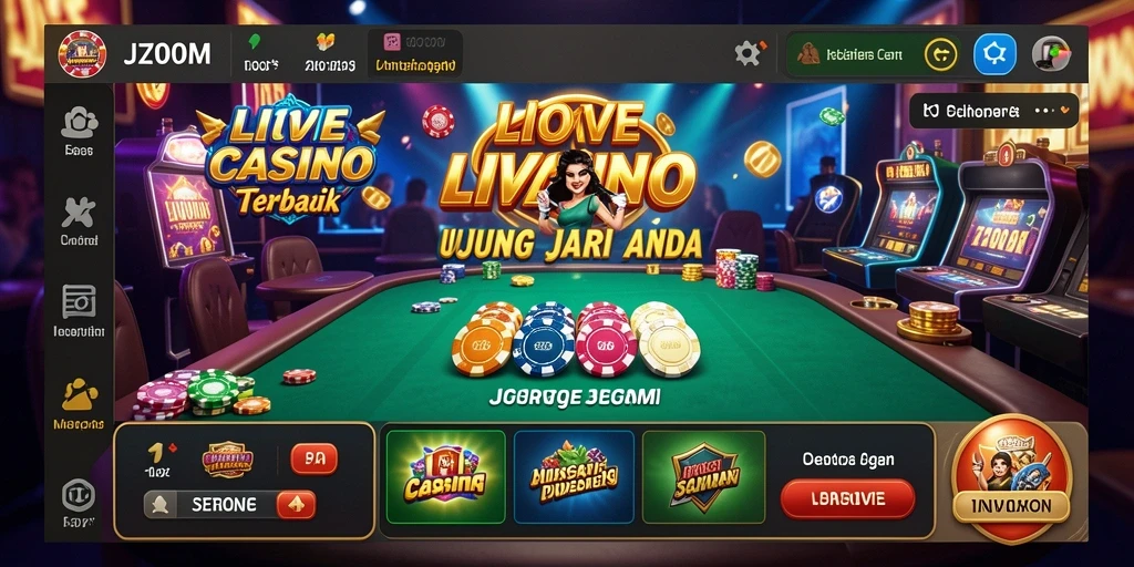 Gameplay Live Casino yang mengasyikkan dan interaktif di J200M.