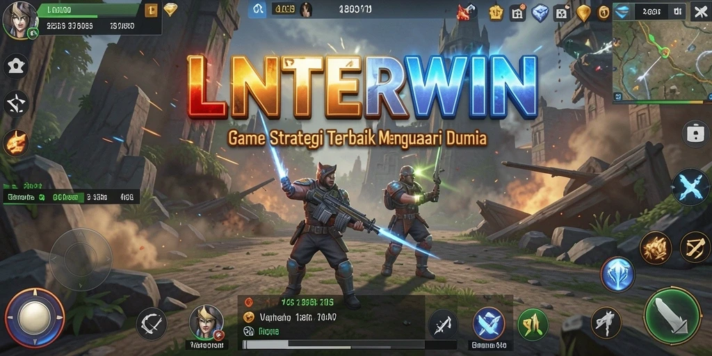 Tampilan gameplay menegangkan dalam LNTERWIN saat merencanakan serangan.