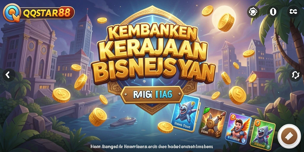 Screenshot gameplay QQSTAR88 menampilkan suasana pengelolaan bisnis yang dinamis.