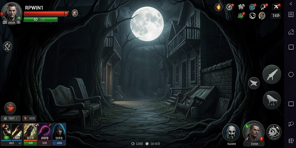 Screenshot gameplay mencekam dan atmosfer menakutkan di RPWIN1.