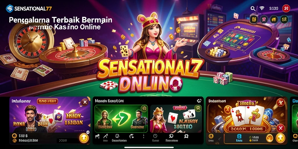 Tampilan gameplay Kasino yang menarik dan menghibur di SENSATIONAL77.